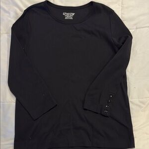 Chico's Black Long Sleeve Top